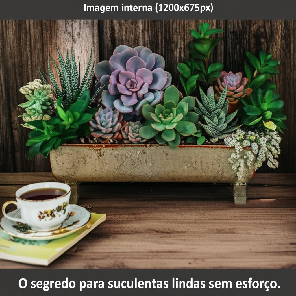 O segredo para suculentas lindas sem esforço.: ideias práticas, naturais e inspiradoras para aplicar na sua casa e jardim de forma simples e leve.